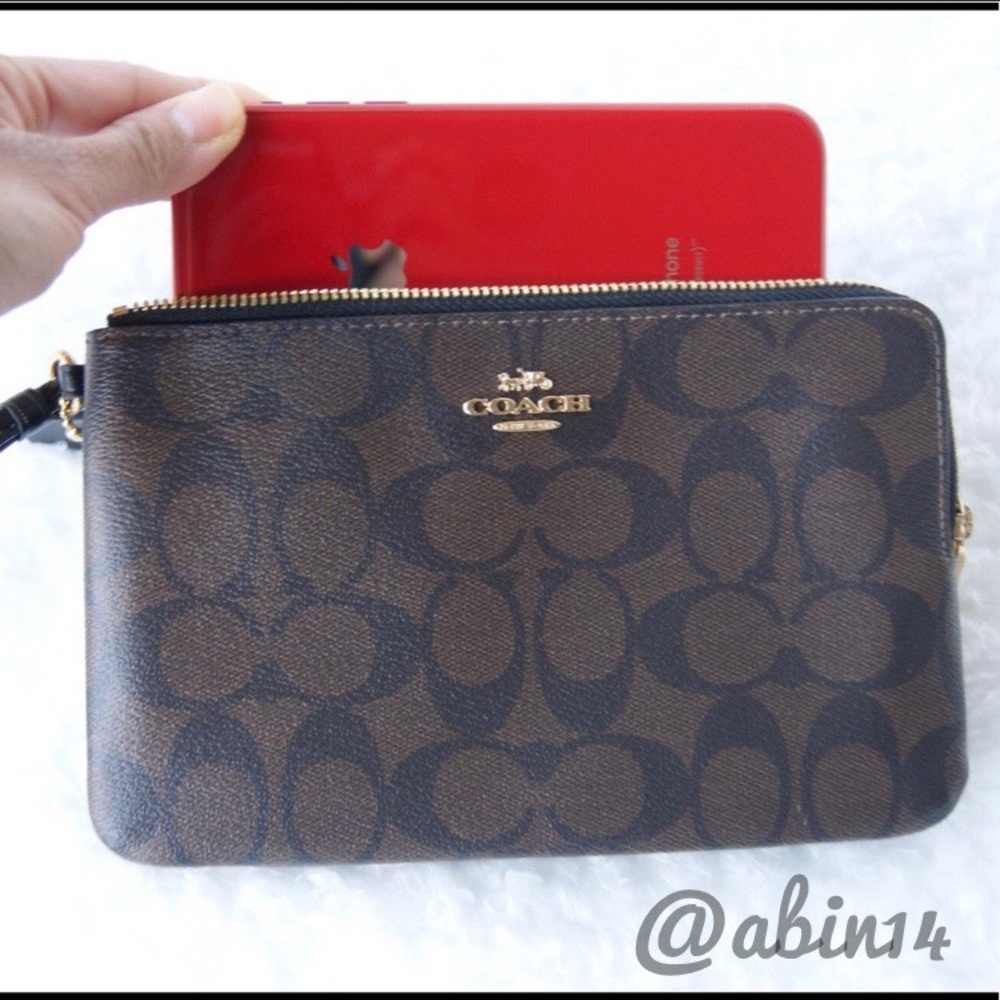 NWT Coach (LARGER SIZE) Double Zip Wallet/Wristlet - Picture 5 of 10